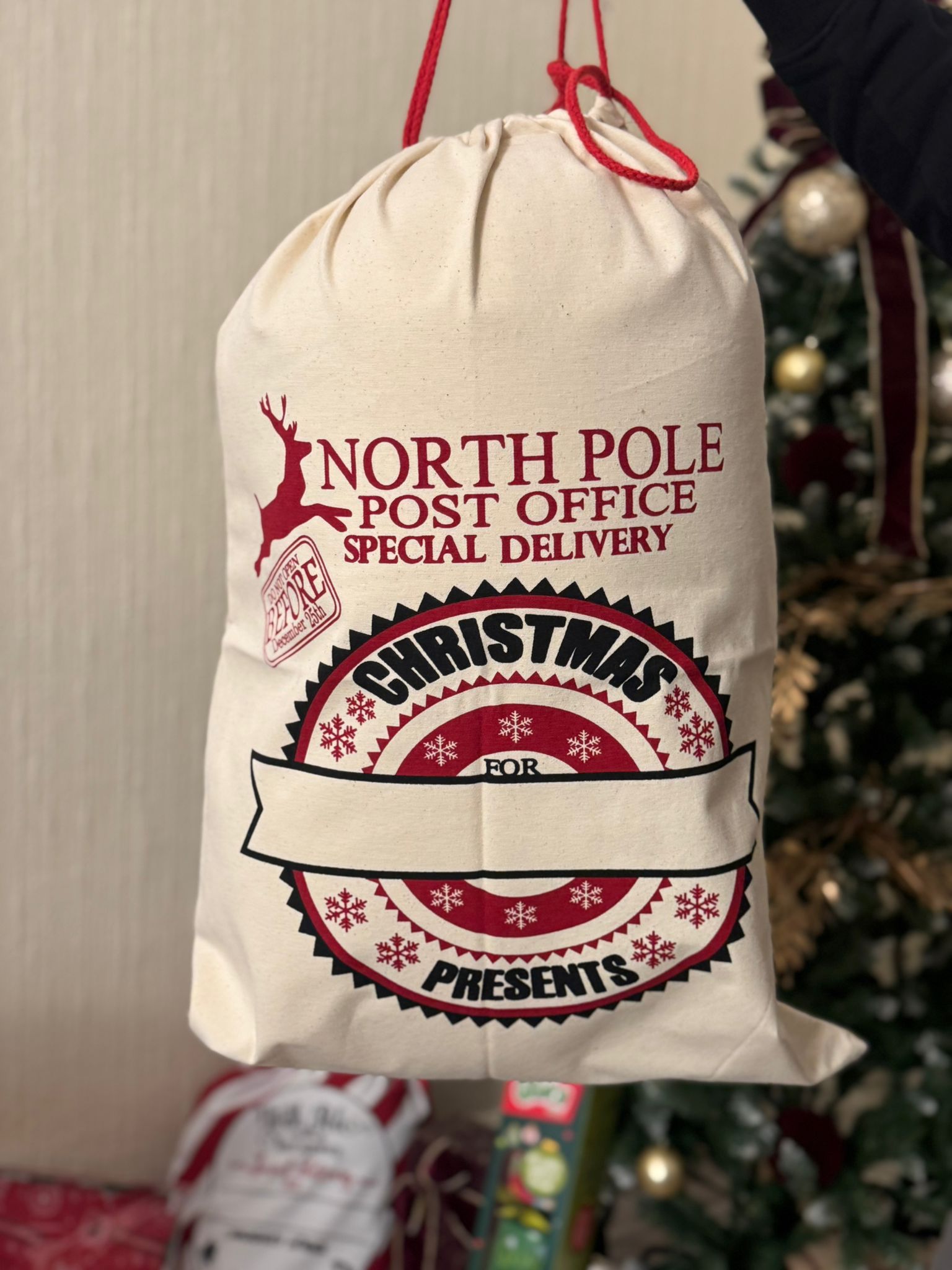 North Pole special delivery sacks