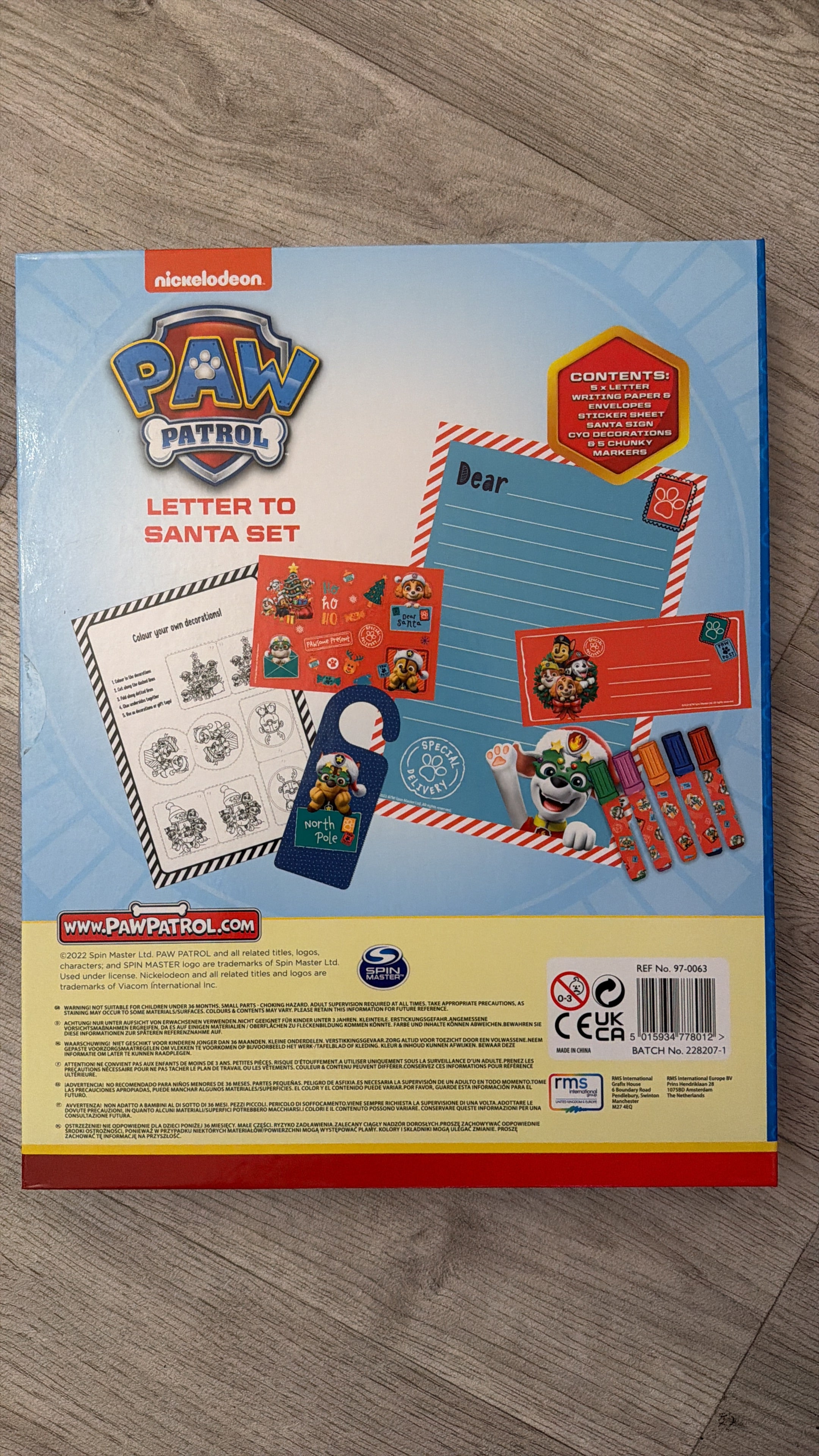 Paw Patrol Letter to Santa